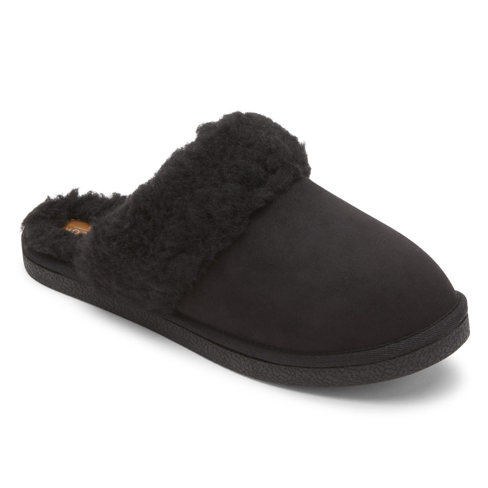 Rockport Womens truTECH Veda Slide - Slippers Black - FDQ649305